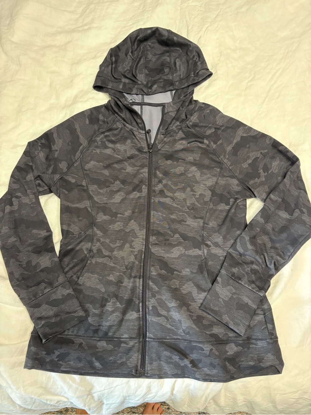 Hurley Women's Charcoal Camo Full-Zip Hoodie